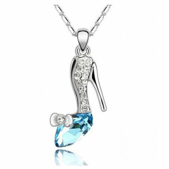 Cinderella Slipper Rhinestone Necklace Pendant